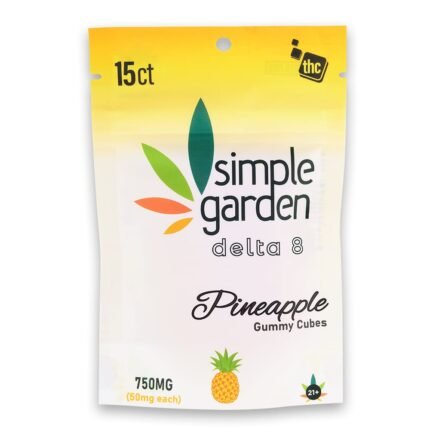 750mg Delta-8 THC Gummies (15 Count) – Pineapple
