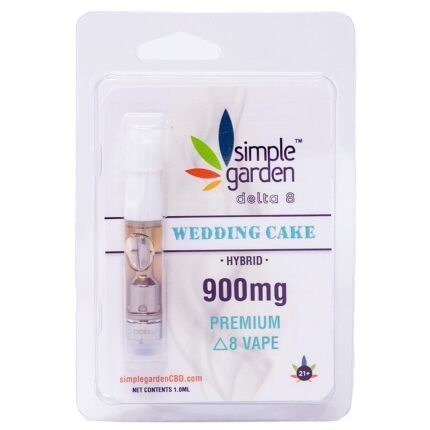 900mg Delta-8 THC Vape Cartridge – Wedding Cake (Hybrid