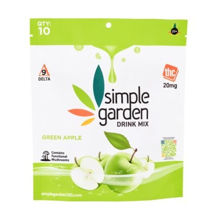 200mg Delta-9 THC Drink Mix Powder – Green Apple (10 Count)