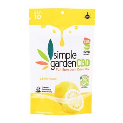 500mg CBD & CBG Full Spectrum Drink Mix Powder – Lemonade (10 Count)
