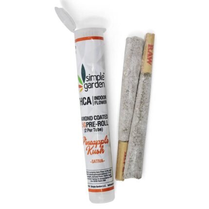 1.5g THCa Diamond-Coated Flower Pre-Roll 2pack – Pineapple Kush (Sativa)